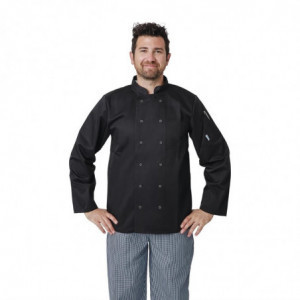 Μπλούζα μαγειρικής μαύρη με μακριά μανίκια Vegas - Μέγεθος XXL - Whites Chefs Clothing