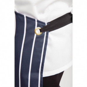 Ποδιά με τσέπη ριγέ μπλε και λευκό 965 x 710 χιλιοστά - Λευκά Επαγγελματικά Ρούχα - Fourniresto