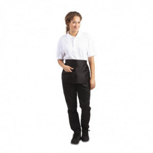 Ποδιά μαύρη με τσέπες για μπarmen - Ενιαίο μέγεθος - Λευκά Επαγγελματικά Ρούχα - Fourniresto