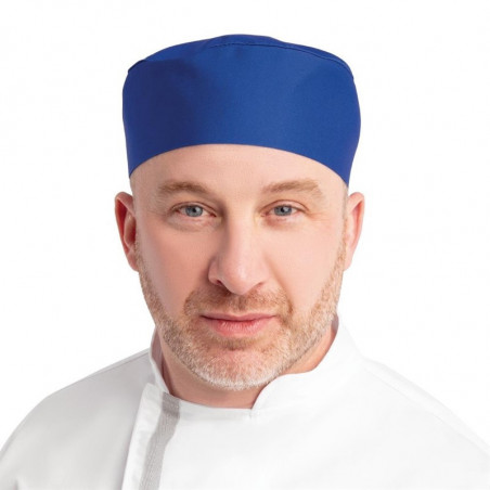 Καπέλο μαγειρικής μπλε βασιλικό από πολυβαμβάκι - Ενιαίο μέγεθος - Λευκά Ρούχα Σεφ - Fourniresto