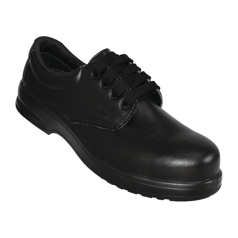 Black Lace-Up Safety Shoes - Size 43 - Lites Safety Footwear - Fourniresto