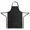 Black Bib Apron with Pockets and Adjustable Neck Strap - Chef Works - Fourniresto