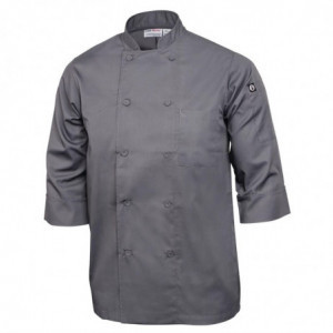 Γκρι μπλούζα μαγειρικής unisex - Μέγεθος L - Chef Works - Fourniresto