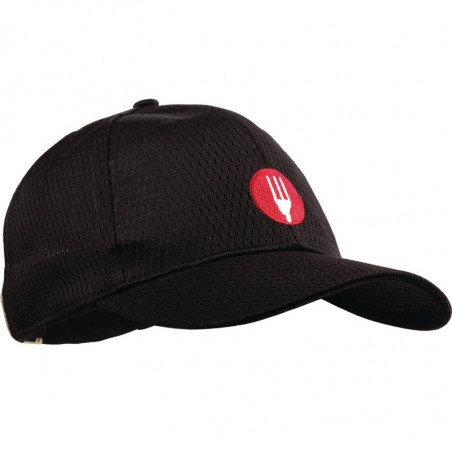 Καπέλο μπέιζμπολ Cool Vent μαύρο από πολυβαμβάκι - Ενιαίο μέγεθος - Chef Works - Fourniresto