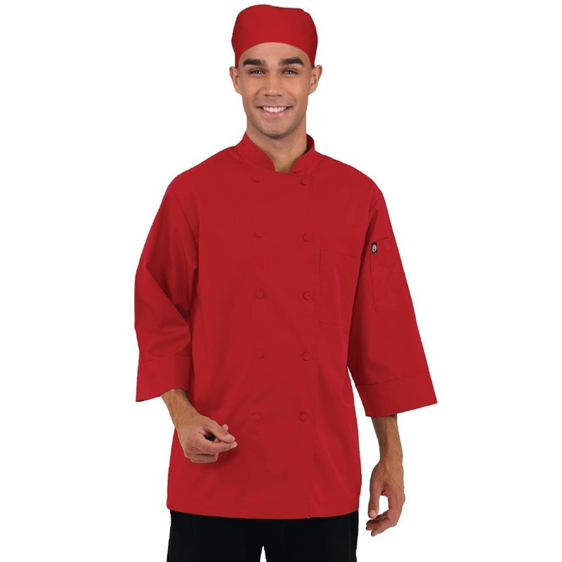 Σακάκι Κουζίνας Unisex Κόκκινο - Μέγεθος S - Chef Works - Fourniresto
