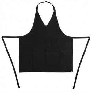 Tablier de Serveur Col en V Noir en Polycoton 838 x 698 mm - Whites Chefs Clothing - Fourniresto