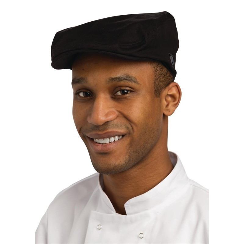 Καπέλο μόδας μαύρο με απορροφητική επένδυση εσωτερικά - Μέγεθος L/XL - Chef Works - Fourniresto