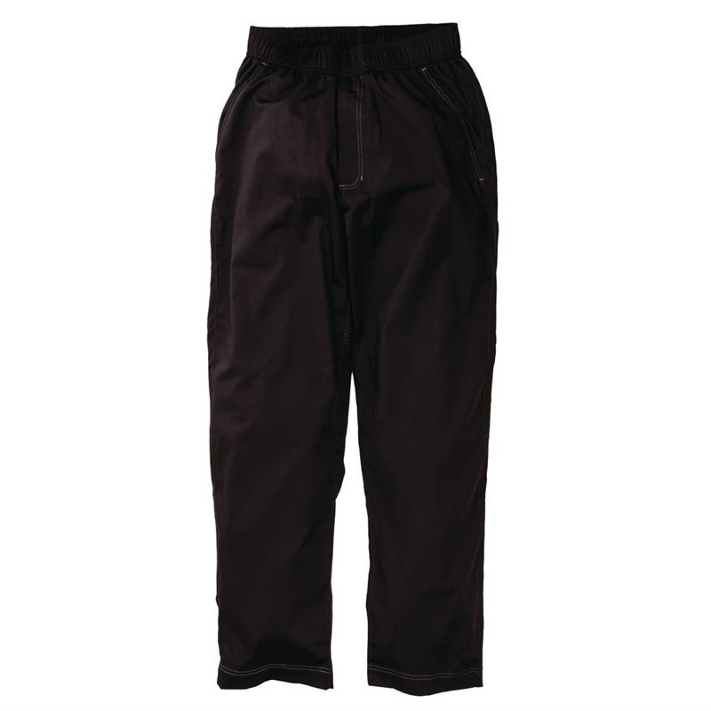 Pantalon De Cuisine Mixte Baggy Noir - Taille L - Chef Works - Fourniresto