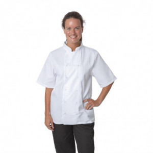 White Short Sleeve Boston Kitchen Jacket - Size XL - Whites Chefs Clothing - Fourniresto