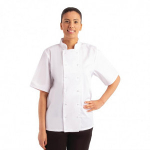 Λευκή μπλούζα μαγειρικής με κοντά μανίκια Boston - Μέγεθος XL - Whites Chefs Clothing - Fourniresto