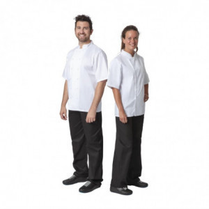 White Short Sleeve Boston Kitchen Jacket - Size XS - Whites Chefs Clothing - Fourniresto