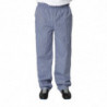 Pantalon de Cuisine Mixte Vegas à Petits Carreaux Bleus et Blancs - Taille L - Whites Chefs Clothing - Fourniresto