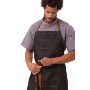 Black Urban Memphis Bib Apron 890 x 1005 mm - Chef Works - Fourniresto