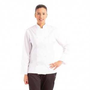 Λευκό μπλούζα μαγειρικής με μακριά μανίκια Calgary - Μέγεθος M - Chef Works - Fourniresto