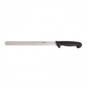 Serrated Black Carving Knife Blade 30.5 cm - Hygiplas - Fourniresto