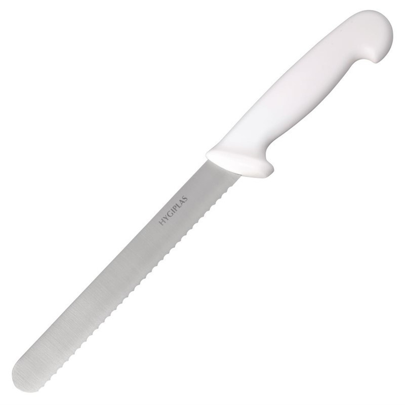 Λευκό μαχαίρι ψωμιού λάμα 20,5 εκ. - Hygiplas - Fourniresto