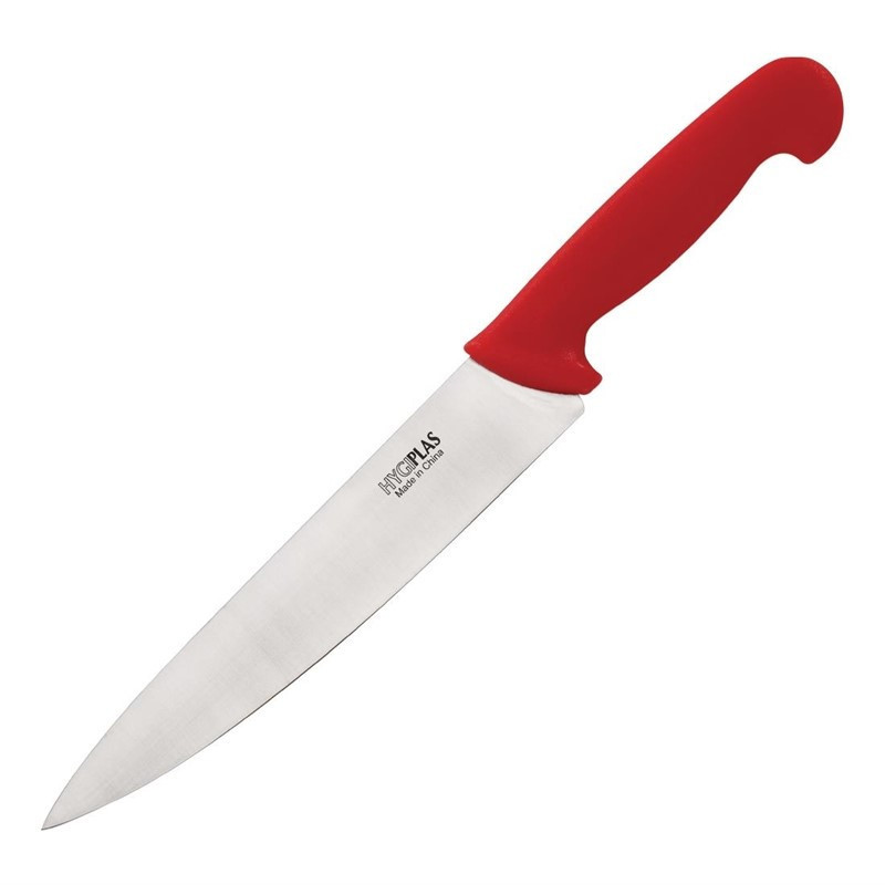 Μαχαίρι Μάγειρα Κόκκινο Λάμα 21,5 εκ - Hygiplas - Fourniresto