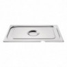 Stainless Steel Lid Gn 1/6 With Notch - Vogue - Fourniresto