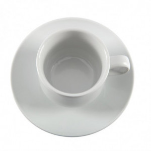 Στοιβαζόμενο Λευκό Φλιτζάνι Τσαγιού Whiteware 200 ml Ø 80 mm - Σετ 12 - Olympia - Fourniresto
