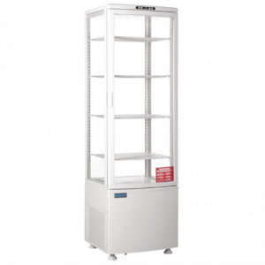 Ψυγείο επιδείξεων θετικής ψύξης λευκό με κυρτή πόρτα 235 L - Polar - Fourniresto
