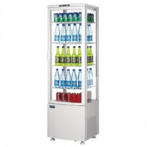 Vitrine Réfrigérée Positive Blanche Porte Incurvée 235 L - Polar