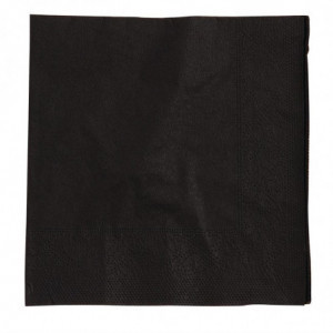 Πετσέτες Κοκτέιλ Μαύρες 2 Φύλλα 250 X 250 χιλ. - Πακέτο 2000 - FourniResto - Fourniresto