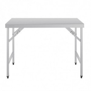 Table Pliante Inox 1200 Mm - Vogue - Fourniresto