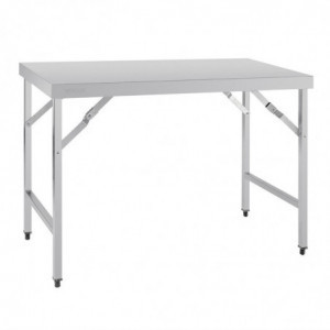 Folding Stainless Steel Table 1200 mm - Vogue - Fourniresto