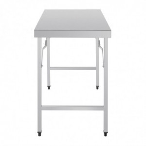 Folding Stainless Steel Table 1200 mm - Vogue - Fourniresto