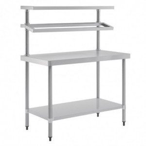 Large Stainless Steel Preparation Table With GN 1800 X 600 Mm Tray Support - Vogue - Fourniresto