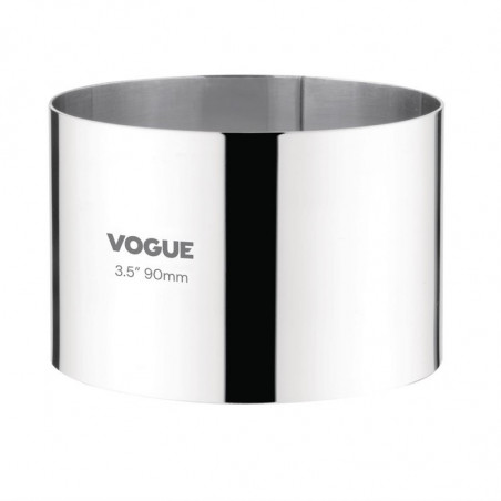 Stainless Steel Mousse Ring Ø 90 mm H 60 mm - Vogue - Fourniresto