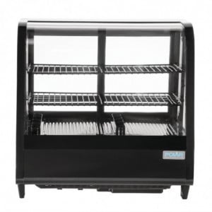 Μαύρο Ψυγείο Βιτρίνας Πάγκου - 100 L - Polar