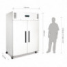 Ψυγείο Θετικής Θερμοκρασίας Λευκό Gn 2/1 Διπλής Πόρτας 1200 L - Polar - Fourniresto
