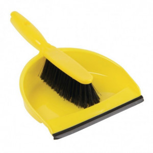 Soft Bristle Dustpan and Yellow Shovel Set - Jantex - Fourniresto