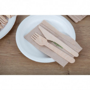 Biodegradable Wooden Knife 165 mm - Pack of 100 - Fiesta Green - Fourniresto
