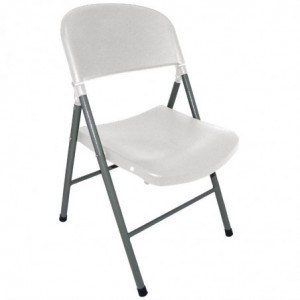 Αναδιπλούμενες καρέκλες λευκές και γκρι - σετ 2 τεμαχίων - Bolero - Fourniresto