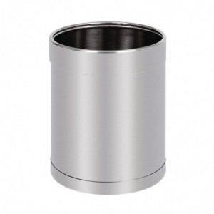 Stainless Steel Waste Paper Basket - 10.2 L - Bolero - Fourniresto