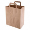 Χαρτινή τσάντα ανακυκλώσιμη καφέ 255 x 215 χιλιοστά - Πακέτο 250 - Fiesta Green - Fourniresto