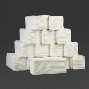 Hand Towel Folding C Fold 2 Ply 160 Sheets - Pack of 15 - Jantex - Fourniresto