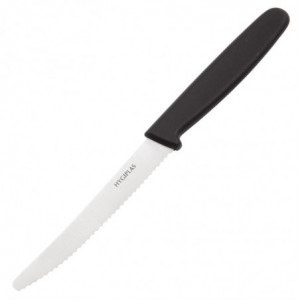 Black Tomato Knife Serrated Blade 10 cm - Hygiplas - Fourniresto