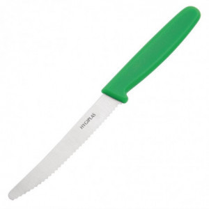 Green Tomato Knife Serrated Blade 10 cm - Hygiplas - Fourniresto