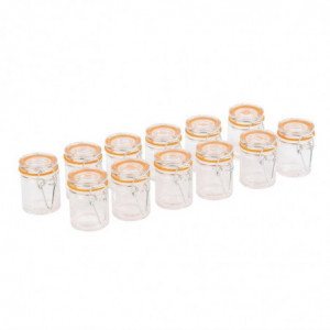 Mini Glass Jar 70 ml - Set of 12 - Vogue - Fourniresto