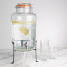 Glass Retro Water Dispenser with 8.5 L Base - Olympia - Fourniresto