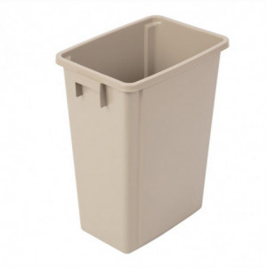 Beige Polypropylene Recycling Bin 56 L - Jantex - Fourniresto