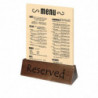 Wooden Reserved Table Sign 150 x 35 mm - Olympia - Fourniresto