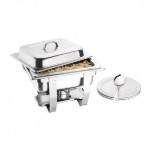 Chafing Dish Stainless Steel GN 1/2 3.7 L - Olympia - Fourniresto