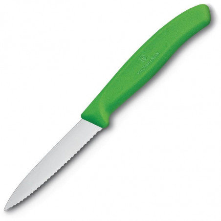 Πράσινο μαχαίρι γραφείου με δοντωτή λεπίδα 8 εκ. - Victorinox - Fourniresto
