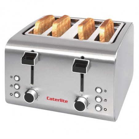 Stainless Steel 4-Slice Toaster - Caterlite - Fourniresto