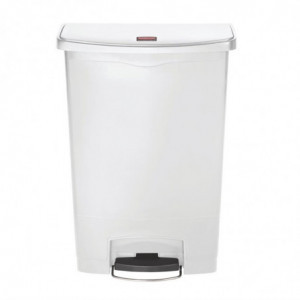 Κάδος με πεντάλ Slim Jim StepOn λευκός 90L - Rubbermaid - Fourniresto