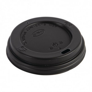 Couvercles Noirs pour Gobelets 340ml et 455ml - Lot de 1000 - Fiesta - Fourniresto